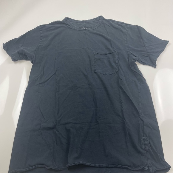 New Rag & Bone Miles Principal Jersey Tee Navy Blue Pocket Cotton - Picture 3 of 5